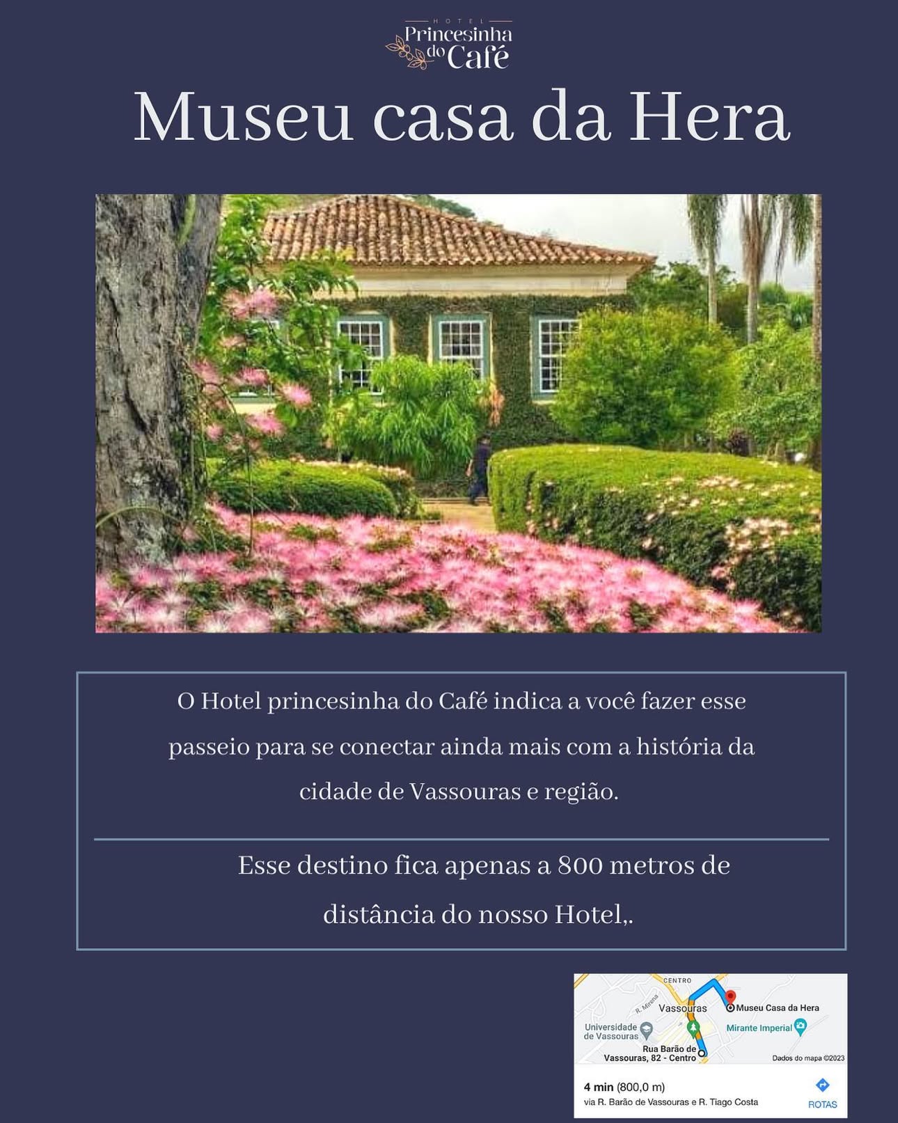 Arte do Museu Casa da Hera, a 800 metros do hotel